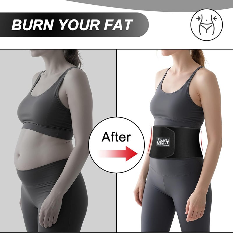 ZPP Store Waist Trimmer for Women and Men, Sweat Belt Band Belly Stomach Wrap - Image 5